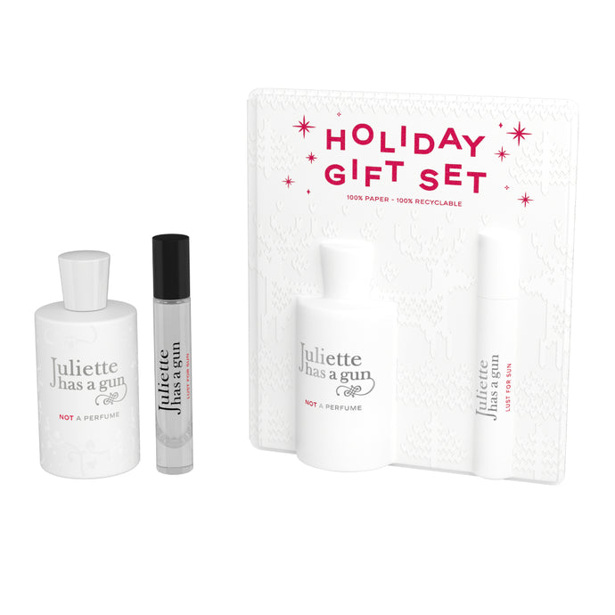 Holiday Gift Set 2023 packshot Juliette has a gun Not a Perfume & Lust for Sun